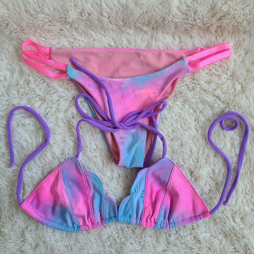 Margarita Swimwear Mermaid Tie Dye Bikini Sz Small